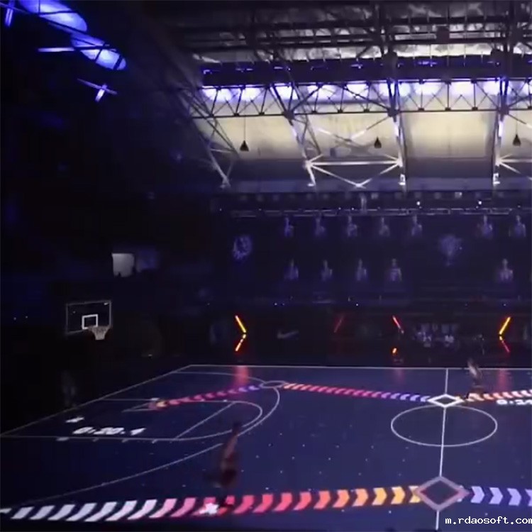 体育项目篮球场地比赛LED互动游戏体验地面显示屏