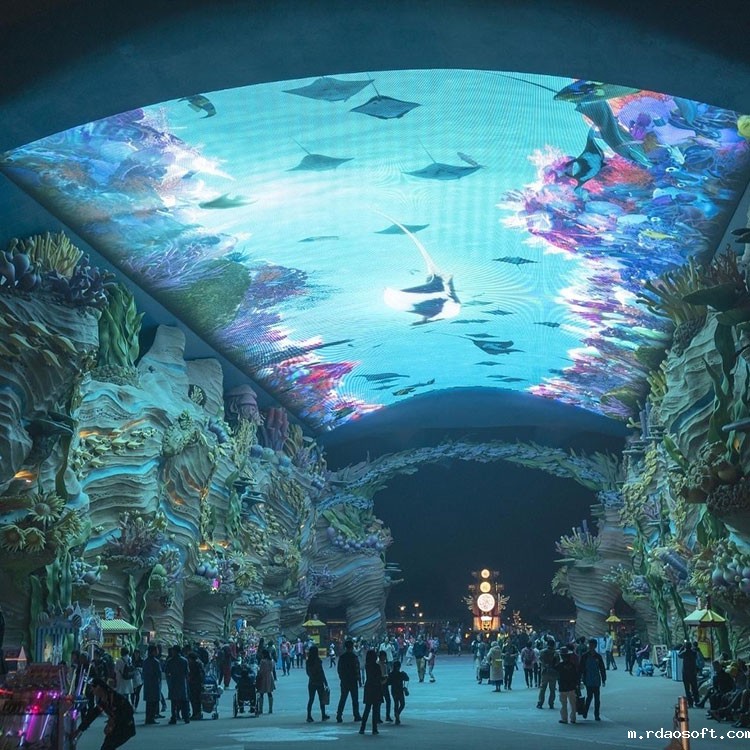 景区旅游胜地豪华网红LED天幕显示屏