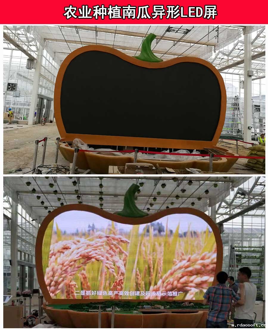现代农业种植基地南瓜状异形P3全彩LED显示屏幕(图1)