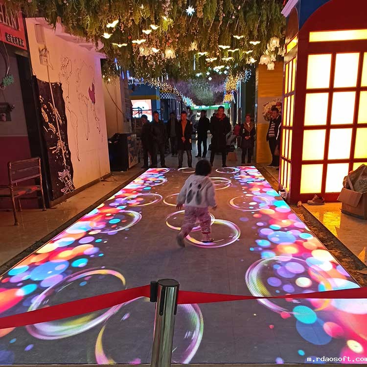 贵州花果园小食代美食广场P4.81LED地砖屏(图5)