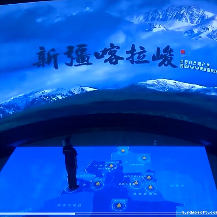 城市地图互动切换变换景象脚踩踏LED地砖墙面屏