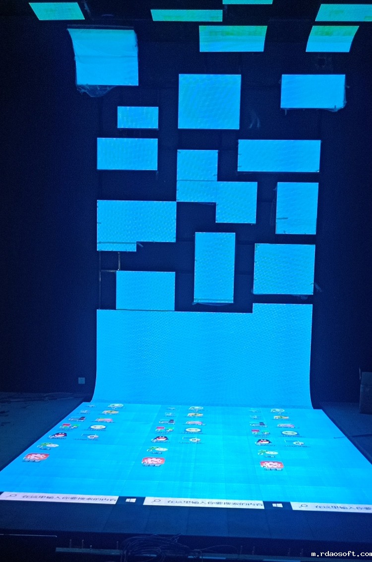 佛山展览馆P3.91LED互动地砖墙面屏(图2)