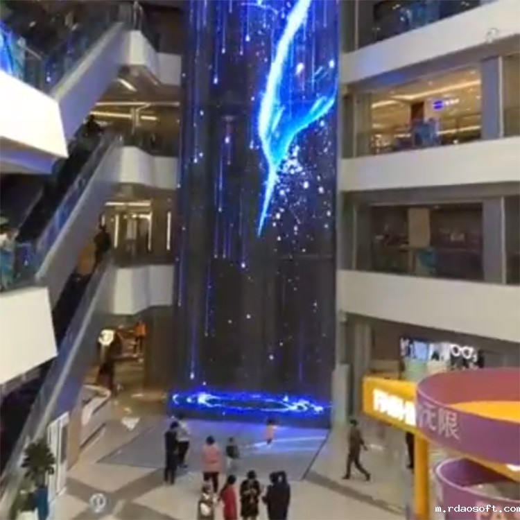 大型豪华商场P10珠宝店广告玻璃透明贴膜冰屏 