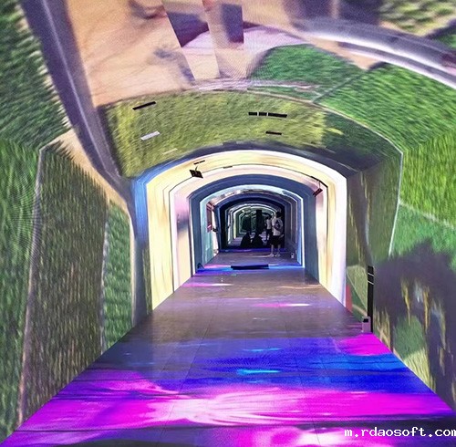 P5沉浸式小间距LED时光隧道地砖显示屏