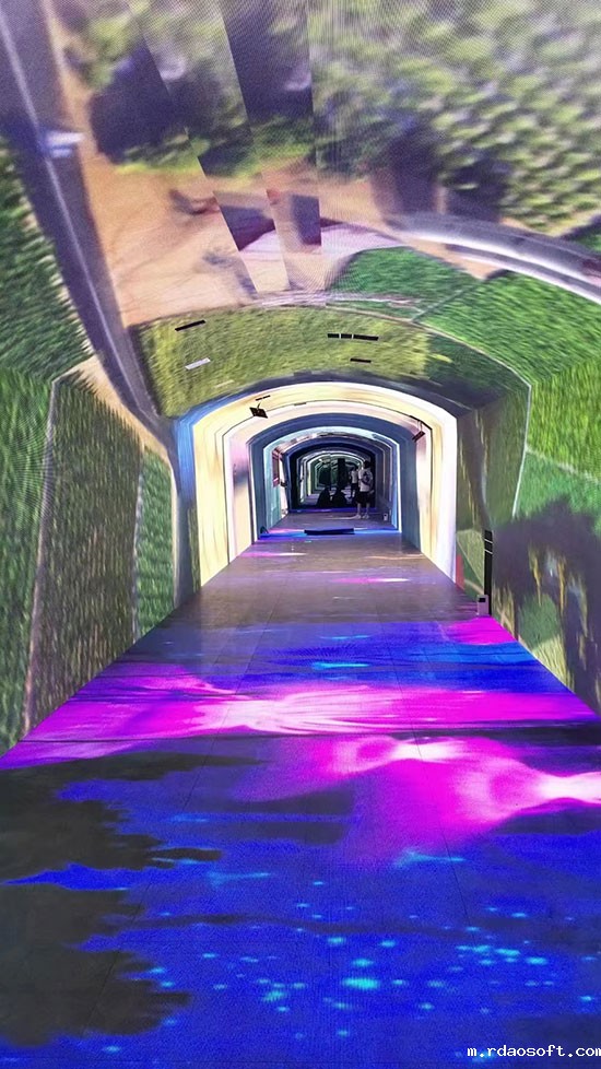 P5沉浸式小间距LED时光隧道地砖显示屏(图1)