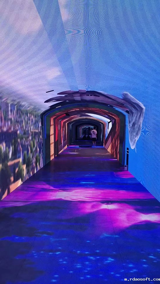 P5沉浸式小间距LED时光隧道地砖显示屏(图2)