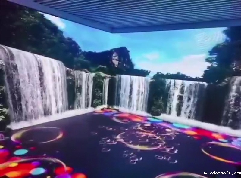 P1.25瀑布流水沉浸式LED地砖墙面显示大屏幕(图3)