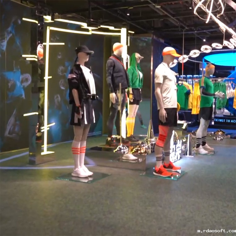 北京体育服装球鞋专卖店LED互动地砖墙面屏幕