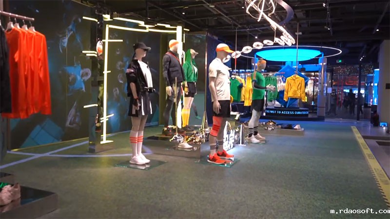 北京体育服装球鞋专卖店LED互动地砖墙面屏幕(图3)